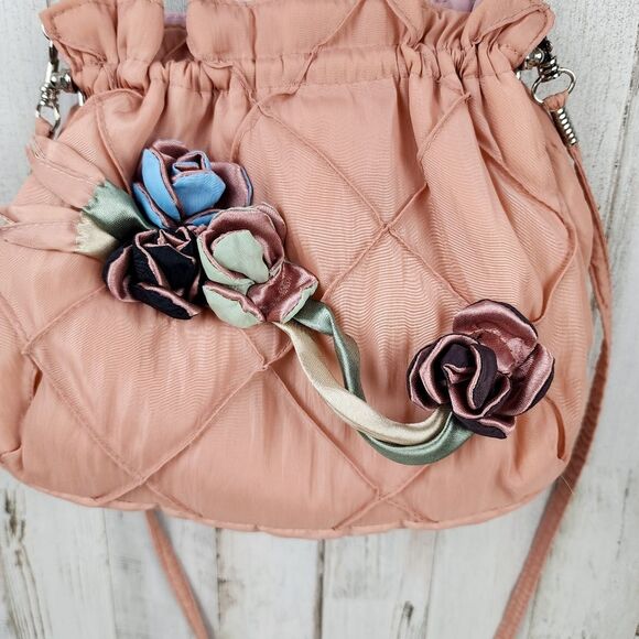 Floral Clutch Purse Bag Rose Pink - Picture 10 of 11